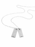 Initial jewelry mini tag necklace - LillaDesigns