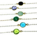 Birthstone Necklace Dainty Gemstone Choker - LillaDesigns