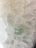 Birthstone Necklace Raw Crystal Necklace Rough Gem Stone Necklace Emerald Necklace Layering Necklace, Dainty Stone Pendant