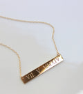 Engraved Gold Bar Personalized Necklace Nameplate - Silver Bar Necklace - Engraved Children's Name - Custom Monogram Silver Celebrity Style