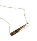 GOLD Bar Name Necklace, Personalized Monogram Necklace - LillaDesigns