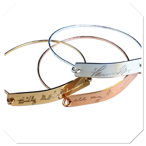 Custom Handwriting Bangle