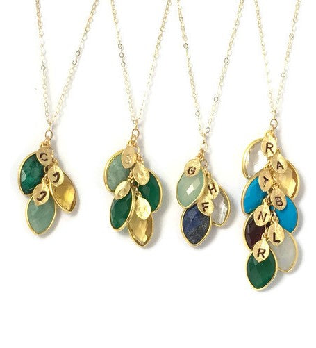 Gold Fill 16" 4 gems