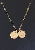 Handstamped initial necklace - LillaDesigns