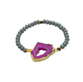Bohemian Pink Collection - Pink Druzy Bracelet - LillaDesigns