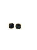 Black Noir Collection - Druzy Stud Earrings - LillaDesigns