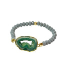 Green Geode Collection - Green Druzy Bracelet - LillaDesigns