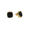 Black Noir Collection - Druzy Stud Earrings - LillaDesigns
