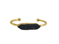 Druzy Bangle Collection - Black Druzy Gold Bangle - LillaDesigns