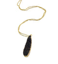 Black Noir Collection - Black Druzy Necklace - LillaDesigns