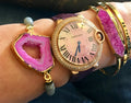 Bohemian Pink Collection - Pink Druzy Bracelet - LillaDesigns