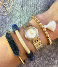 Druzy Bangle Collection - Black Druzy Gold Bangle - LillaDesigns