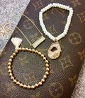 White Geode Collection - White Druzy Dangle Bracelet