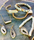 White Geode Collection - White Druzy Bracelet