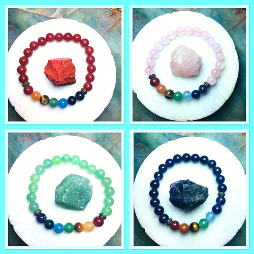 Chakra Intention Healing Crystal Bracelets - LillaDesigns