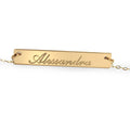 Mommy Necklace with Names Engraved Custom Gold Bar Engaved Necklace - LillaDesigns