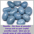 Angelite Healing Crystal for Stress Relief Touch Stone