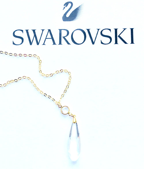 White Crystal Necklace with Swarovski Elements