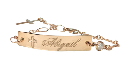 Christening bracelet  Name Bracelet - LillaDesigns