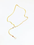 Lariat Choker Necklace Gold Lariat Necklace - LillaDesigns