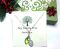 Birthstone Necklace Initial Necklace Personalized Mom gift