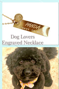 Dog Lovers Necklace Engraved Memorial Necklace - LillaDesigns