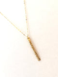 Floral Bar Necklace 14 K Gold Fill or Sterling Silver - LillaDesigns