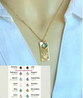 Zodiac Necklace Valentines gift Constellation necklace gift for her Initial Personalized Zodiac handstamped vertical short gold bar