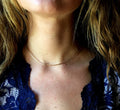 Simple Gold Choker Necklace, Thin Choker Neck Ring Necklace in Sterling Silver