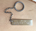 Custom Handwriting KeyChain Sterling Silver Handwritten note Engraved KeyChain Gift for him Fathers gift double sided engraved signature