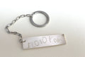 Custom Handwriting KeyChain Sterling Silver Handwritten note Engraved KeyChain Gift for him Fathers gift double sided engraved signature