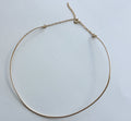 Simple Gold Choker Necklace, Thin Choker Neck Ring Necklace in Sterling Silver