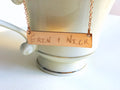 Handwriting Jewelry Rose Gold Custom Handwriting necklace - Personalized Bar Signature Necklace - Reversible Actual handwriting  Necklace
