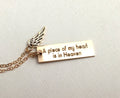 Gold Memorial Necklace Memorial Gift Engraved Name Necklace Rememberance Gold Angel Wing Charm Baby Angel Loss Necklace Christmas Gift - LillaDesigns