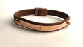 Custom Handwriting Bracelet Personalized Leather Women Bracelet Copper gold plate bracelet women gift for him  her unisex bracelet nameplate