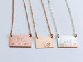 Wedding date necklace, initial necklace