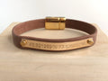 Coordinate Bracelet Leather Personalized Women Men Leather Bracelet engraved Copper unisex custom gift for him for her Altitude Longitude