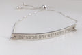 Custom Coordinates Bracelet Personalized Name Bar Bracelet Sterling Silver Bar Location Coordinates Latitude Longitude