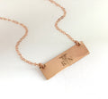 RN Nurse Necklace - Caduceus sign Gift for Nurse Sterling Silver Heart beat Necklace RN gift - doctor gift  Rose Gold Fill Gold Bar Neckl