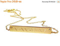 Rose Gold Bar Necklace Roman Numeral Date Necklace,  Custom engraved