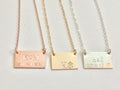 Wedding date necklace, initial necklace