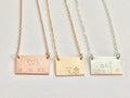 Anniversary Date Necklace, Wedding date necklace