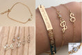 Script Letter Bracelet Personalized Initial Valentines Day gift  bracelet CZ Diamond accent gift for her 14 K Gold filled sideways letter