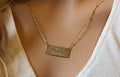 Custom Handwriting Jewelry Handwritten Necklace Gold bar rectangle necklace memorial jewelry gift for her own handwriting loves ones writing