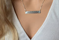 Heartbeat Necklace Custom Heart Beat Jewelry Vertical Bar Baby sonogram engraved Gift for New Mother Pregnancy Present