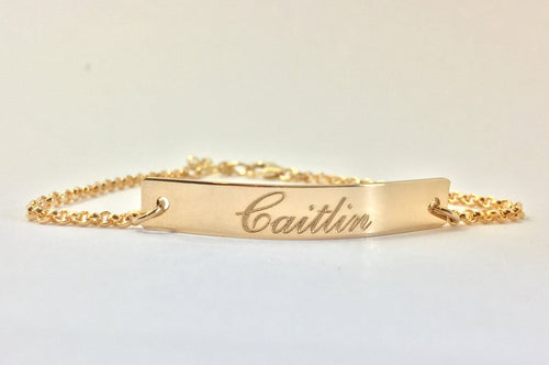 Engraved Bracelet Personalized custom coordinate 14k Gold Filled Sterling Silver Rose Gold Filled Perfect Bar Bracelet Name bracelet engrave