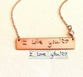 Handwriting necklace  Signature necklace Sterling Silver Rose Gold Custom Handwritten necklace Signature Necklace engraved Necklace