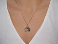 Gift for Grandma Family Tree Necklace Personalized Birthstone Leaf Initial Necklace Custom Handmade Generations Necklace