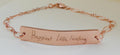 Rose Gold 14K Handwriting Jewelry Actual Handwritten Bracelet Memorial Bracelet Own Writing Engraved Gift Idea Custom Handwriting Bracelet