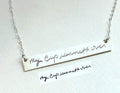 Handwriting necklace  Signature necklace Sterling Silver Rose Gold Custom Handwritten necklace Signature Necklace engraved Necklace